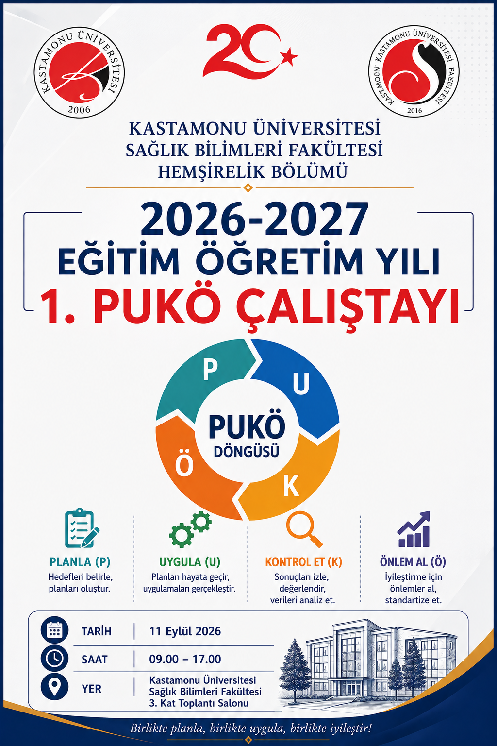 2026-2027 Eğitim Öğretim Yılı Hemşirelik Bölümü 1. PUKÖ Çalıştayı